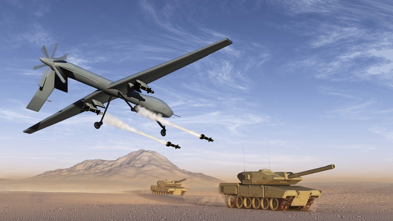 military drone range