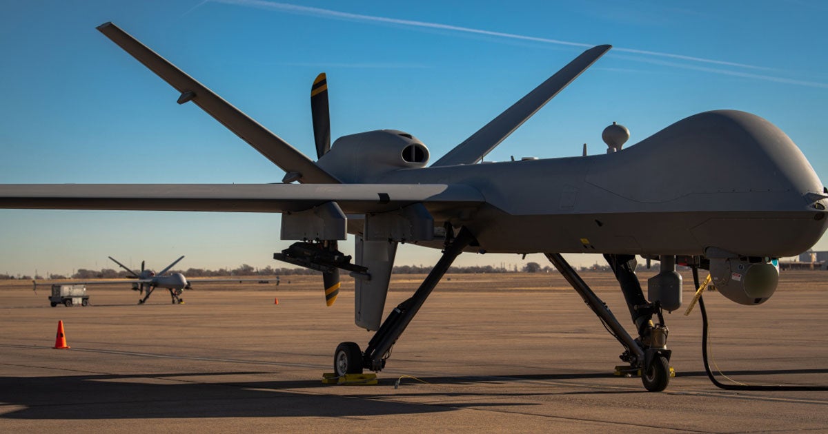 General Atomics fly three MQ-9A Reaper drones with a single aircrew