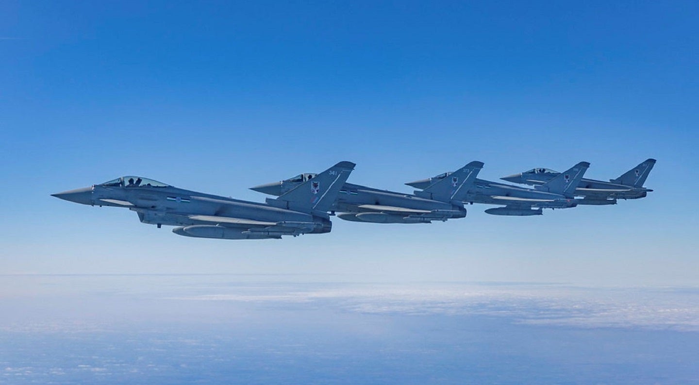 RAF aircraft Typhoon and Poseidon use sustainable aviation fuel