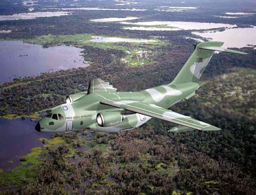 Brazilian Air Force's KC-390 tactical military transport aircraft